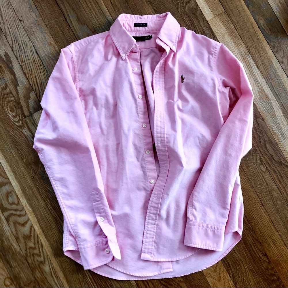 {Ralph Lauren} classic fit pink button down